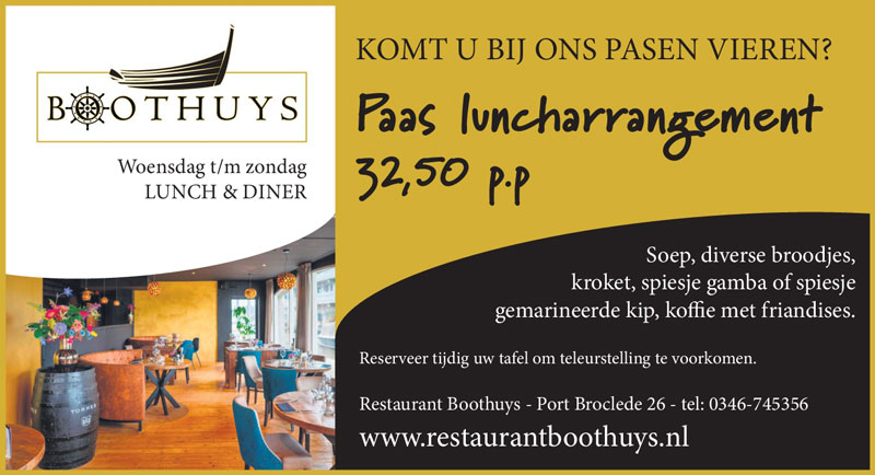 Paasarrangement - Restaurant Boothuys - Breukelen